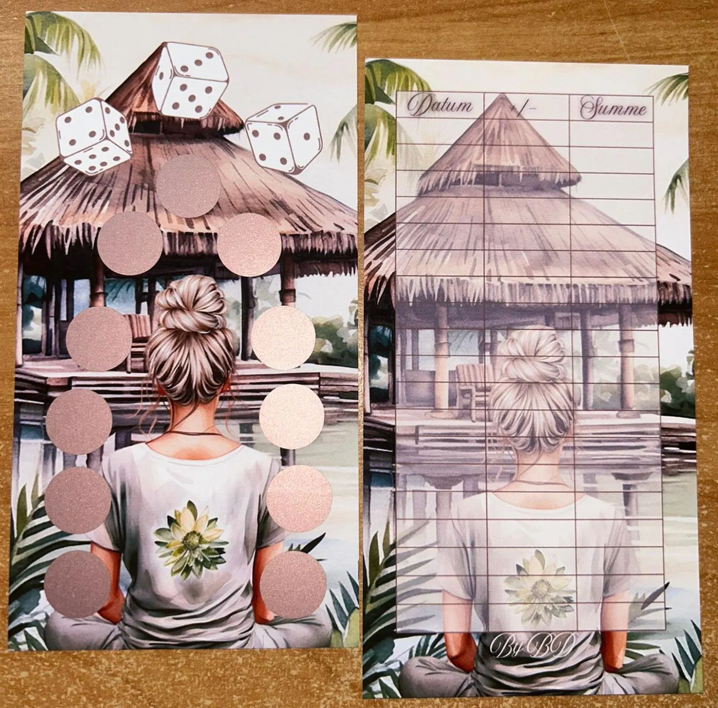 Ruhe und Entspannung Set A6 Challenge Budgeting Sparen