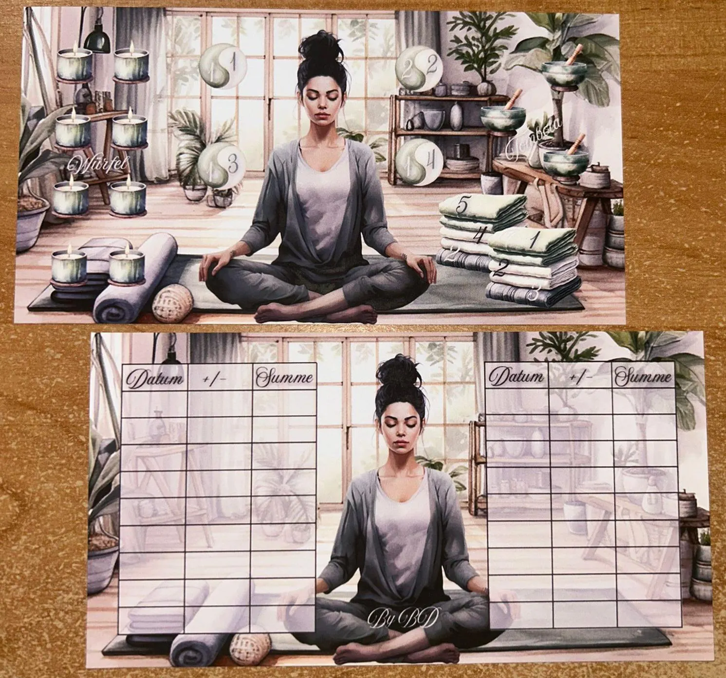 Ruhe und Entspannung Set A6 Challenge Budgeting Sparen