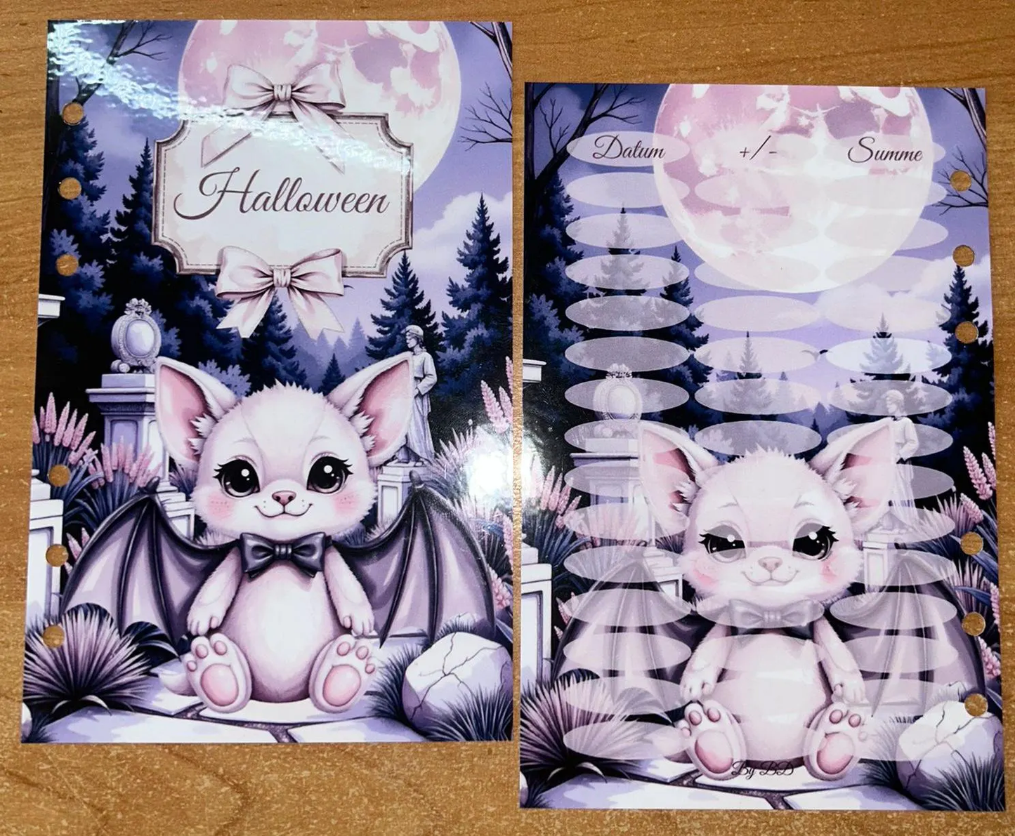 Süße Halloween Set A6 Challenge Budgeting Sparen