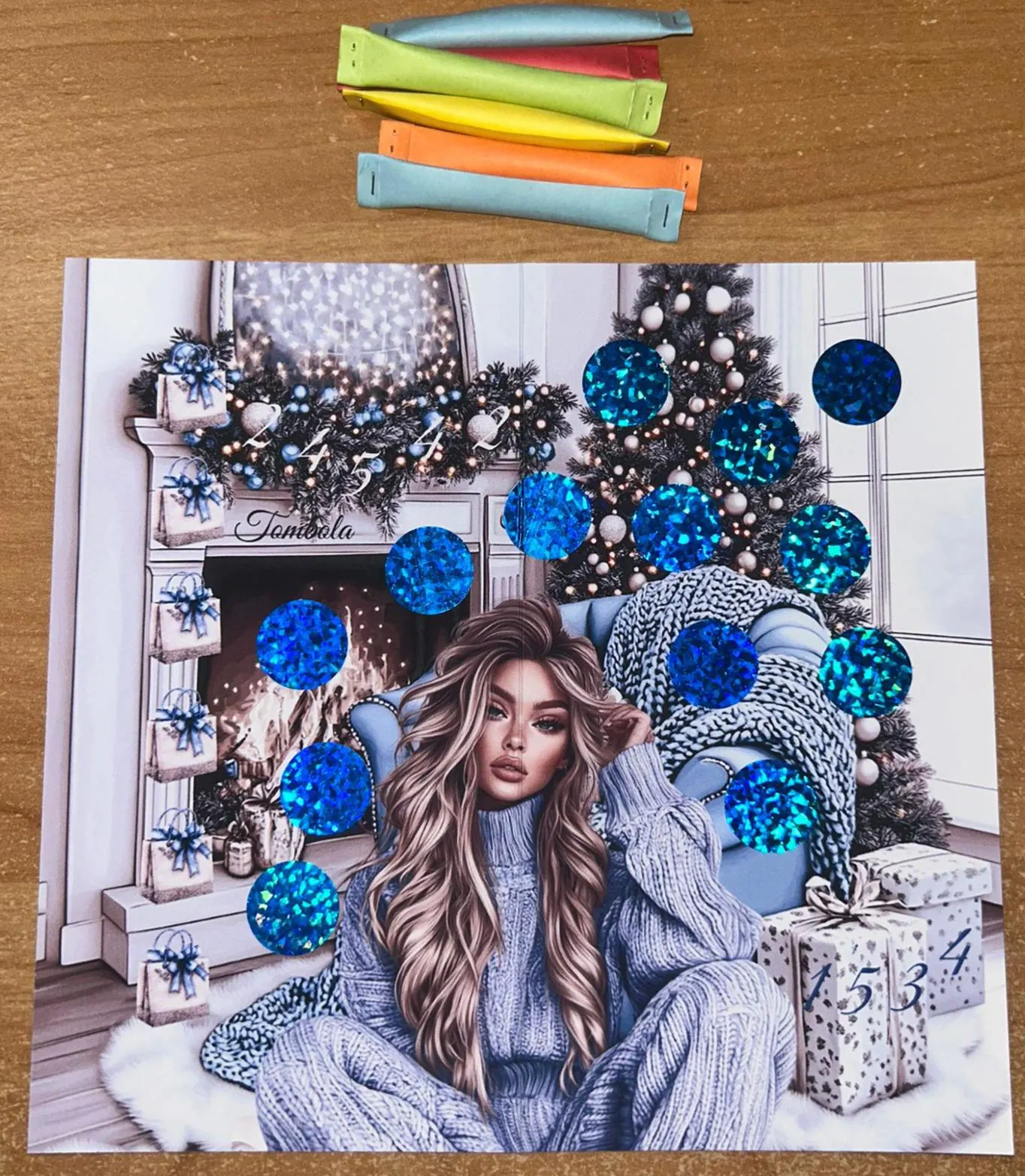 Blue Winter A6 Klappkarte Challenge Budgeting Sparen