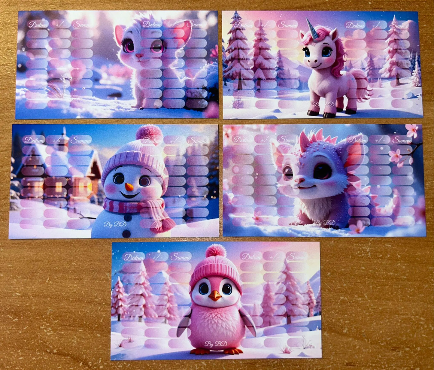 Pink Mini Challenge Budgeting Sparen