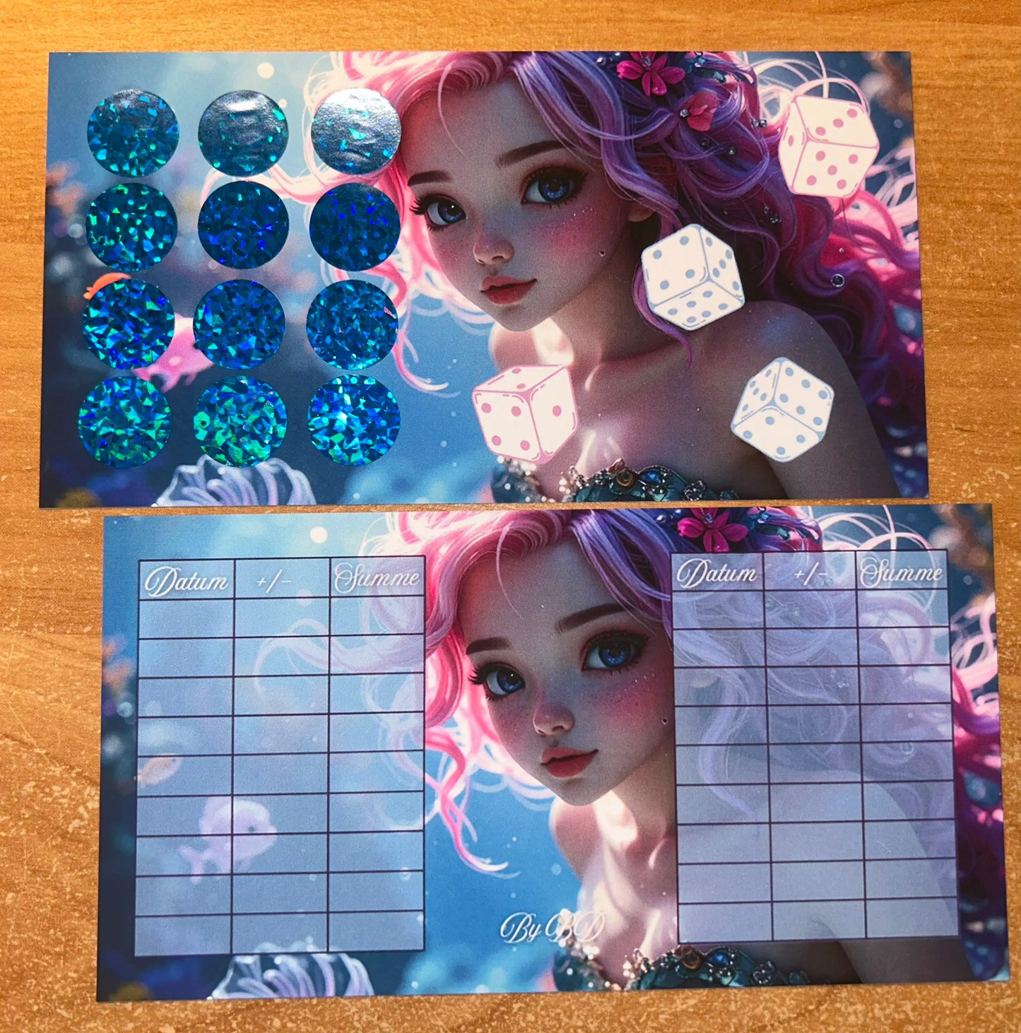 Meerjungfrau A6 Challenge Budgeting Sparen