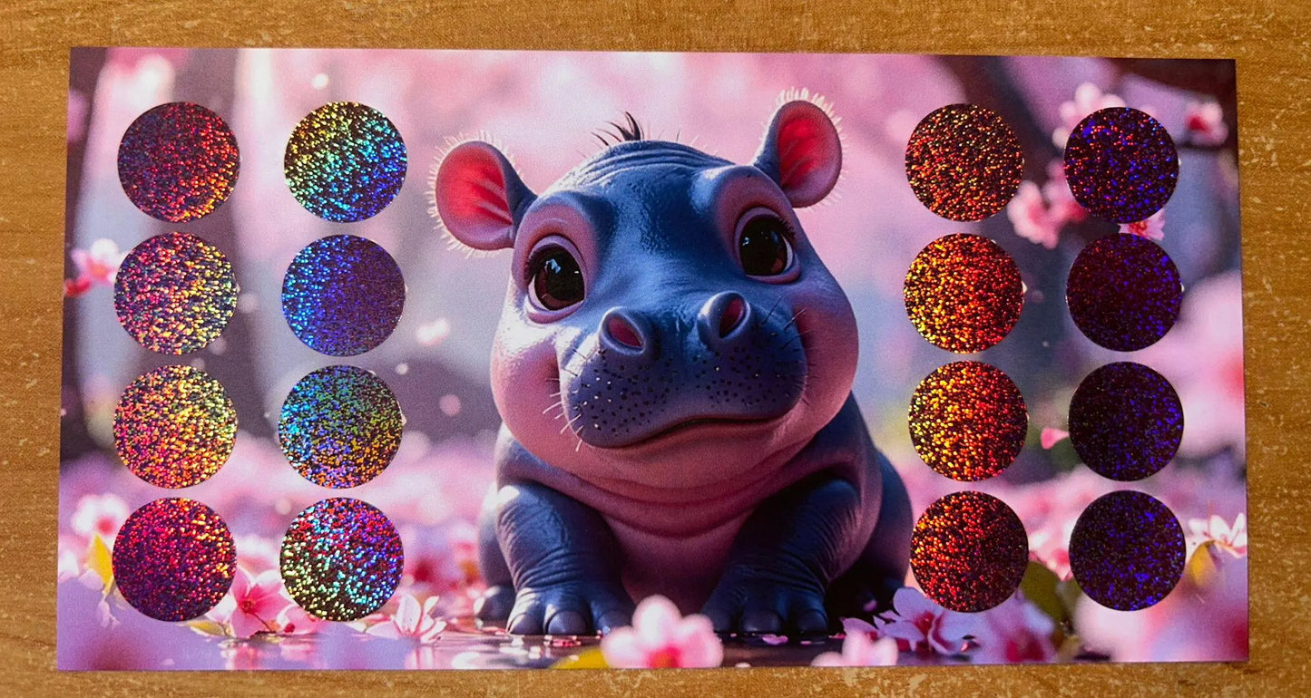 Pinkes Nilpferd A6 Challenge Budgeting Sparen