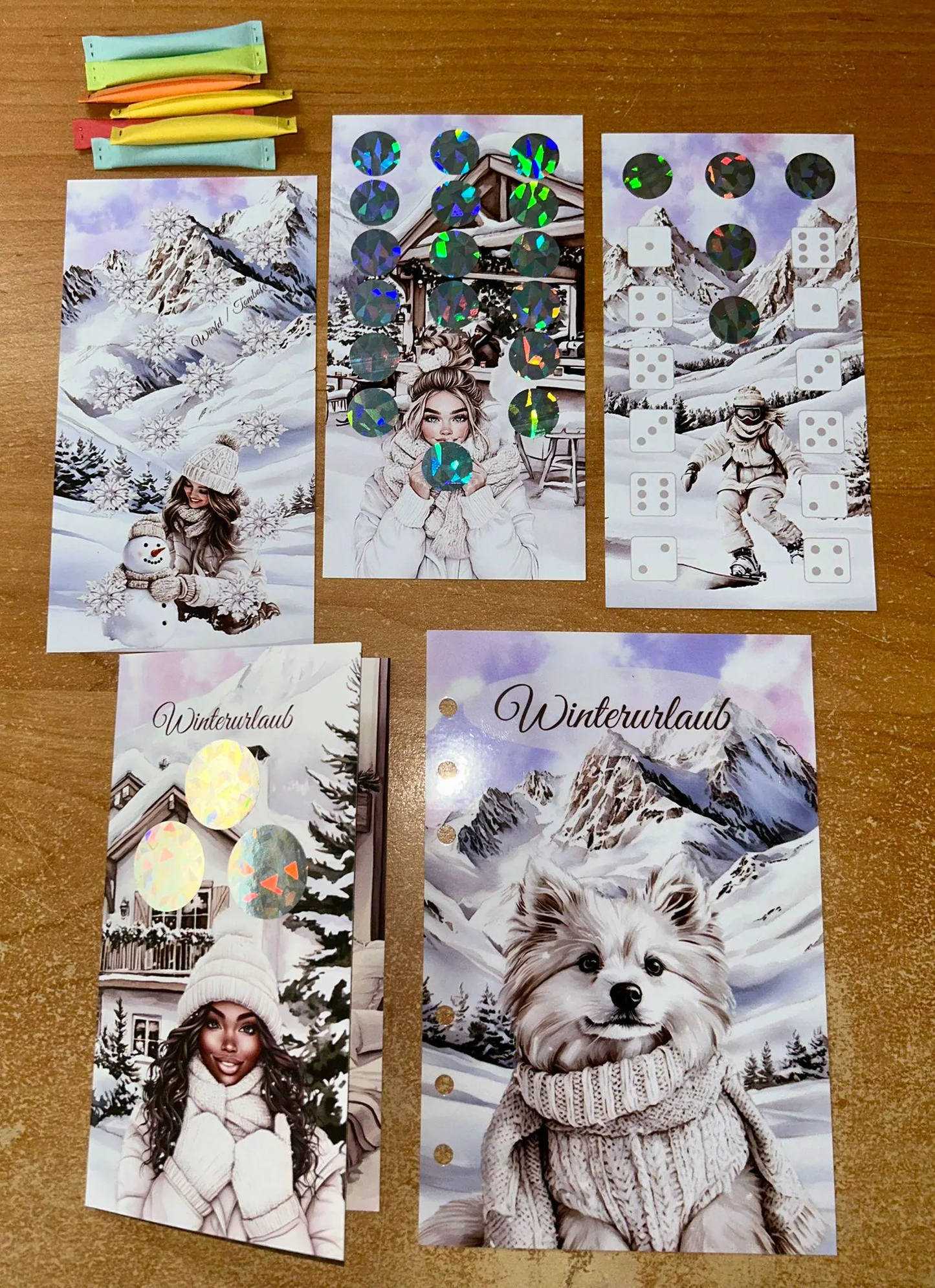 Winterurlaub Set A6 Budgeting Sparen Challenge