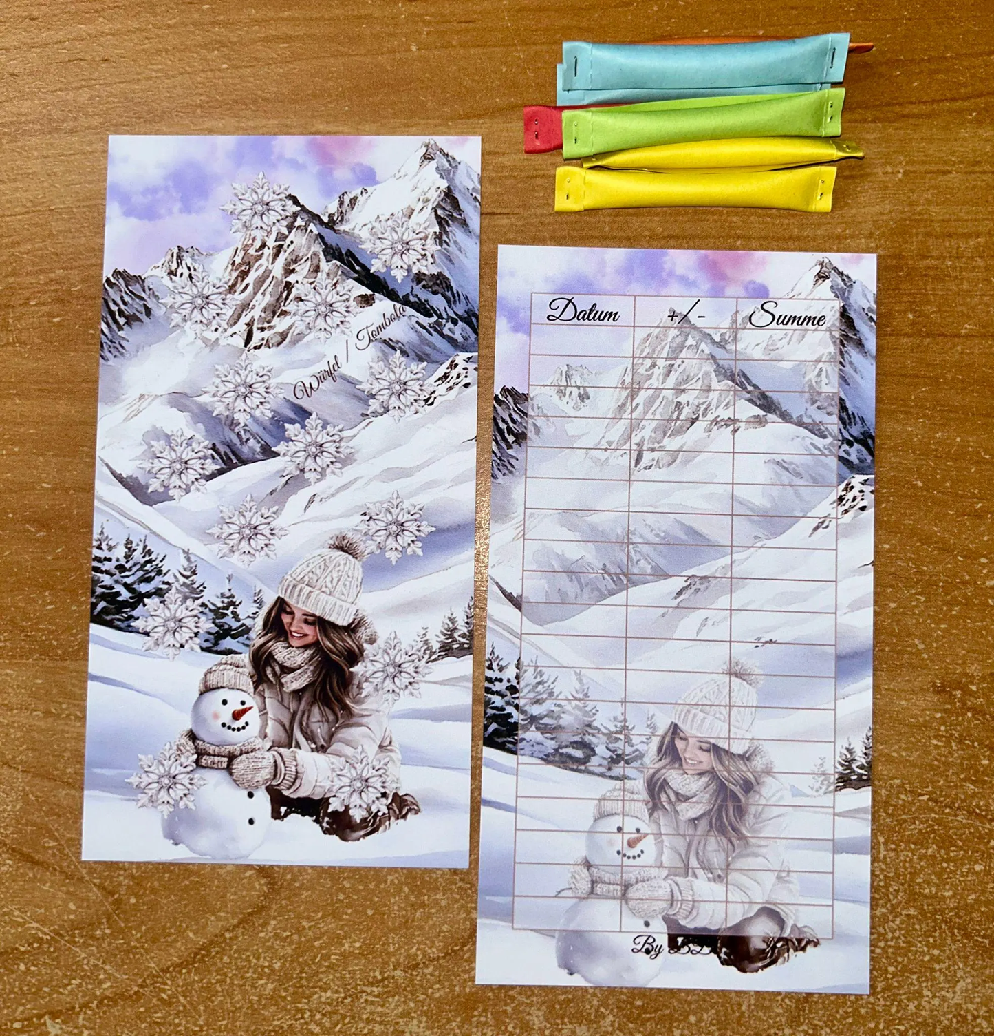 Winterurlaub Set A6 Budgeting Sparen Challenge