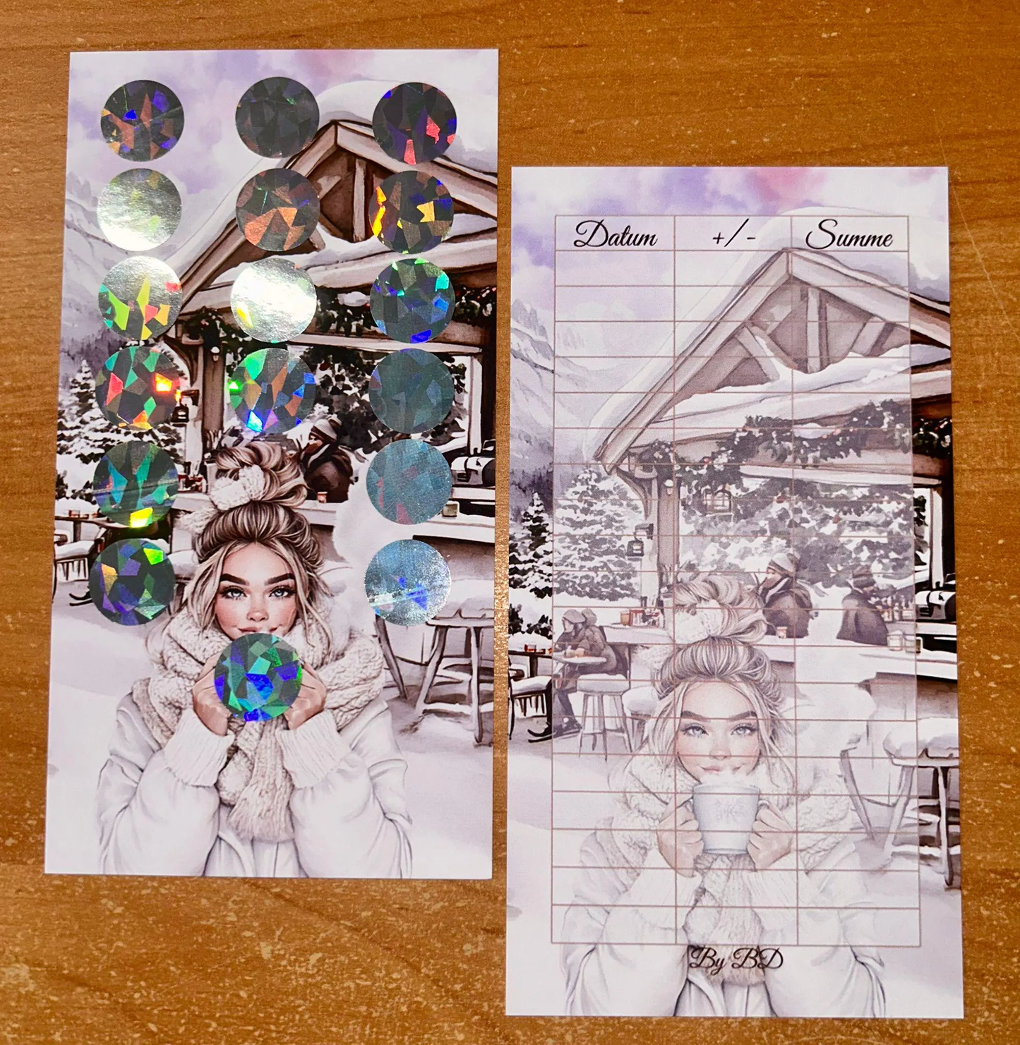 Winterurlaub Set A6 Budgeting Sparen Challenge