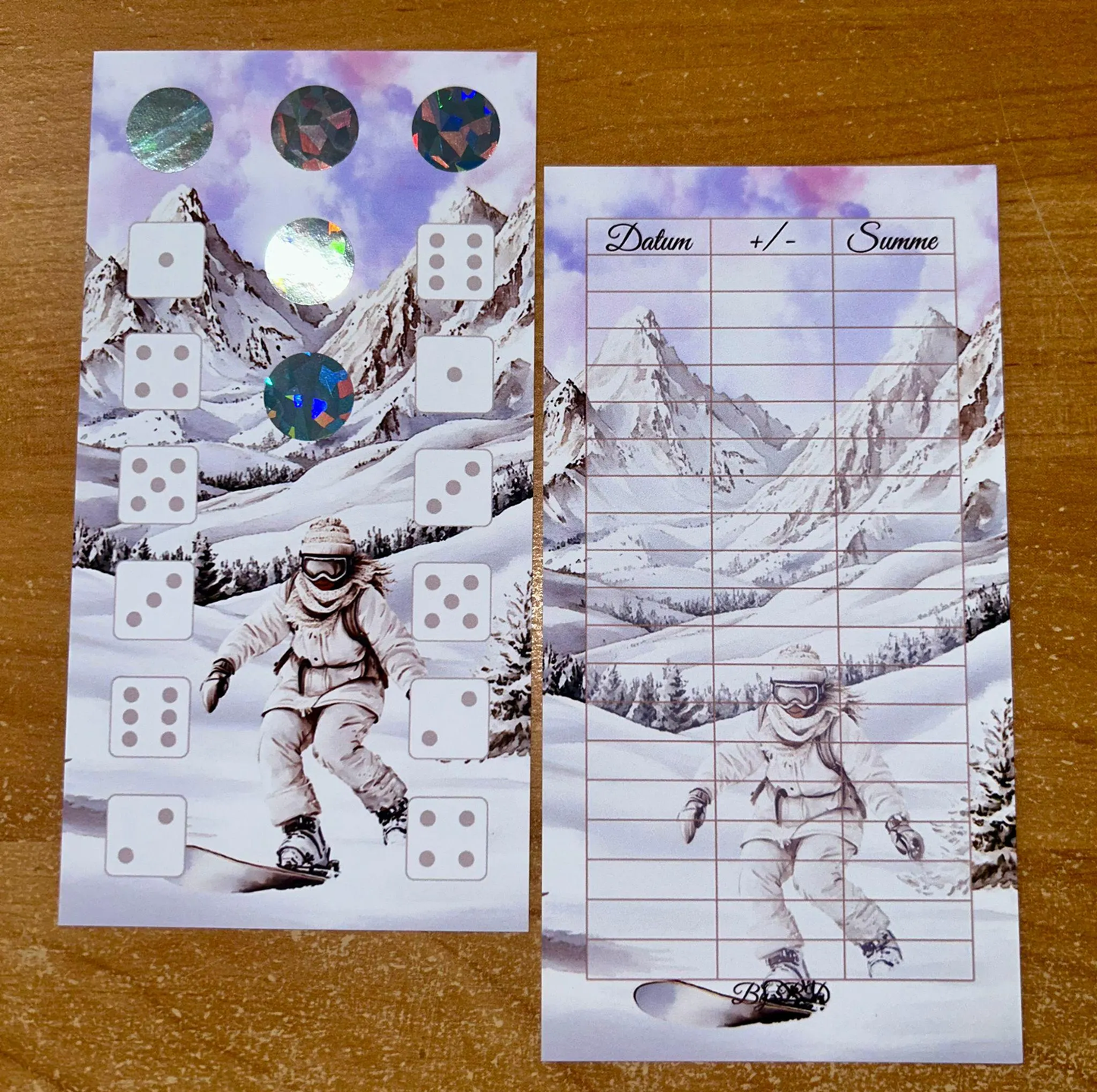 Winterurlaub Set A6 Budgeting Sparen Challenge