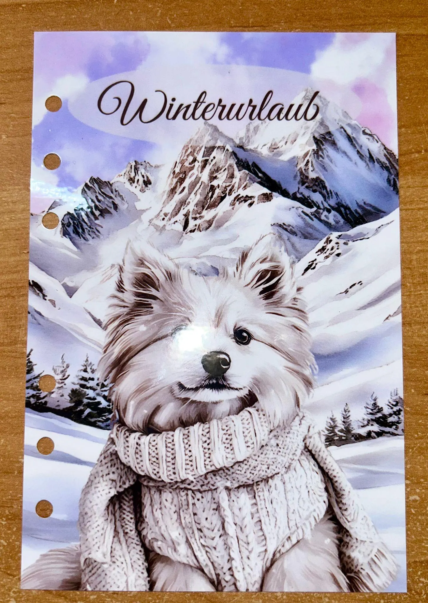 Winterurlaub Set A6 Budgeting Sparen Challenge