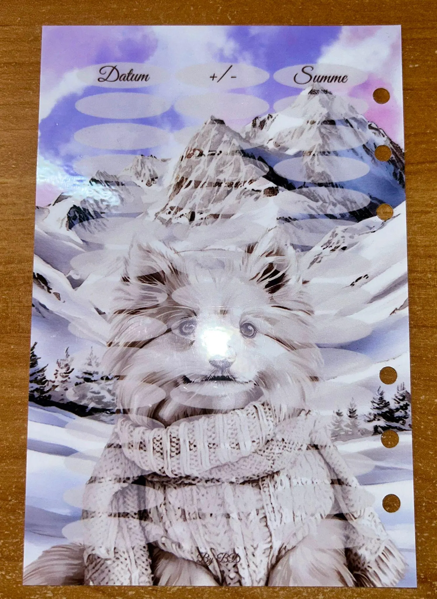 Winterurlaub Set A6 Budgeting Sparen Challenge