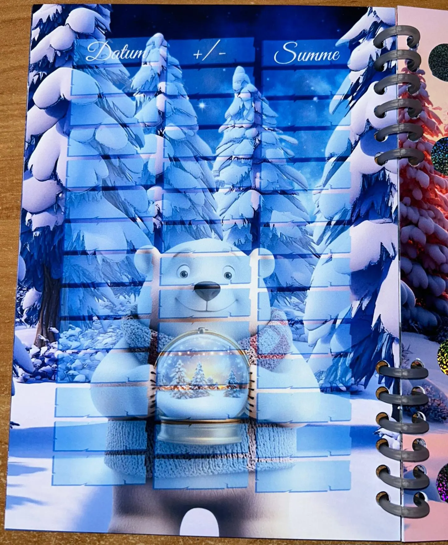 Sparbuch Wintertierband Challenge A5 Budgeting Sparen