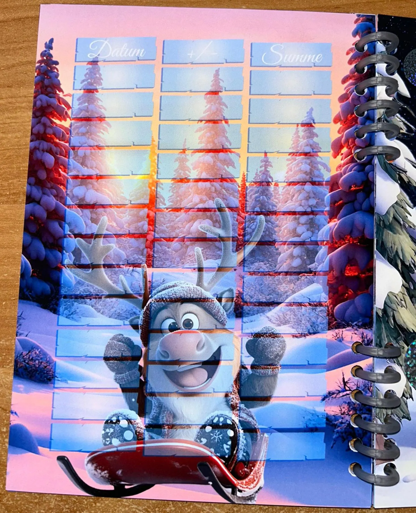 Sparbuch Wintertierband Challenge A5 Budgeting Sparen