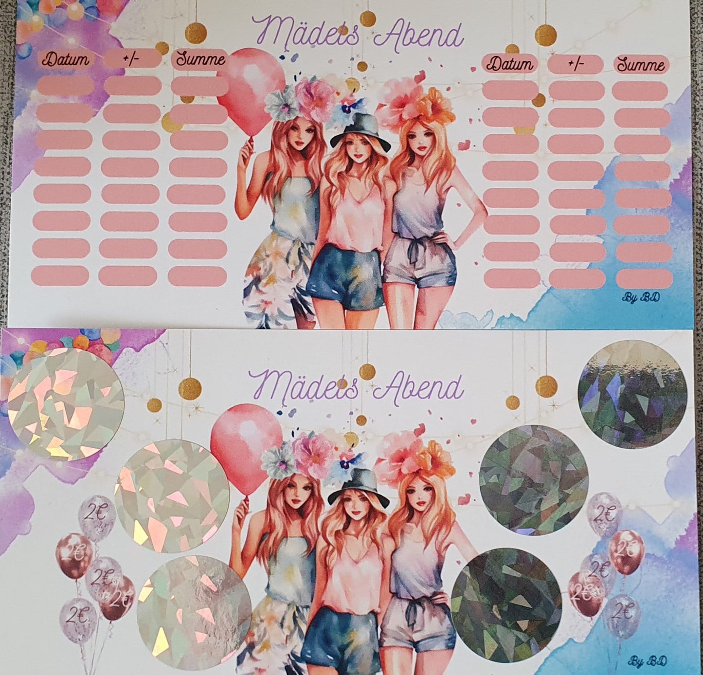 Mädels Abend A6 Challenge Budget Sparen