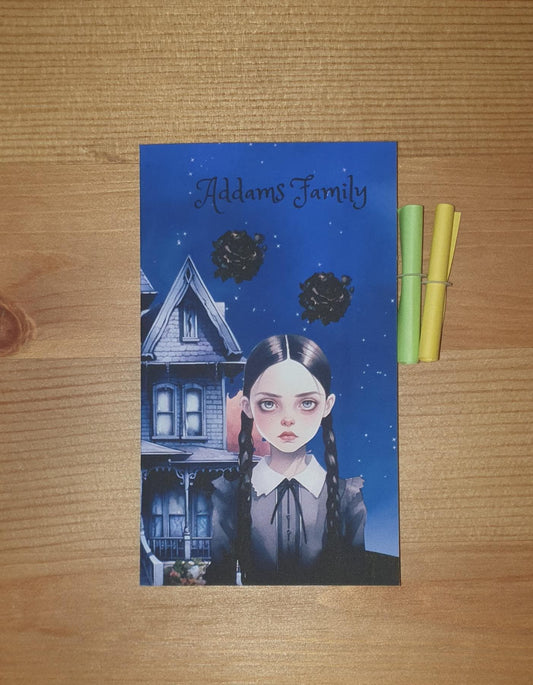 Addams Family A7 Klappkarte Budgeting Challenge Sparen