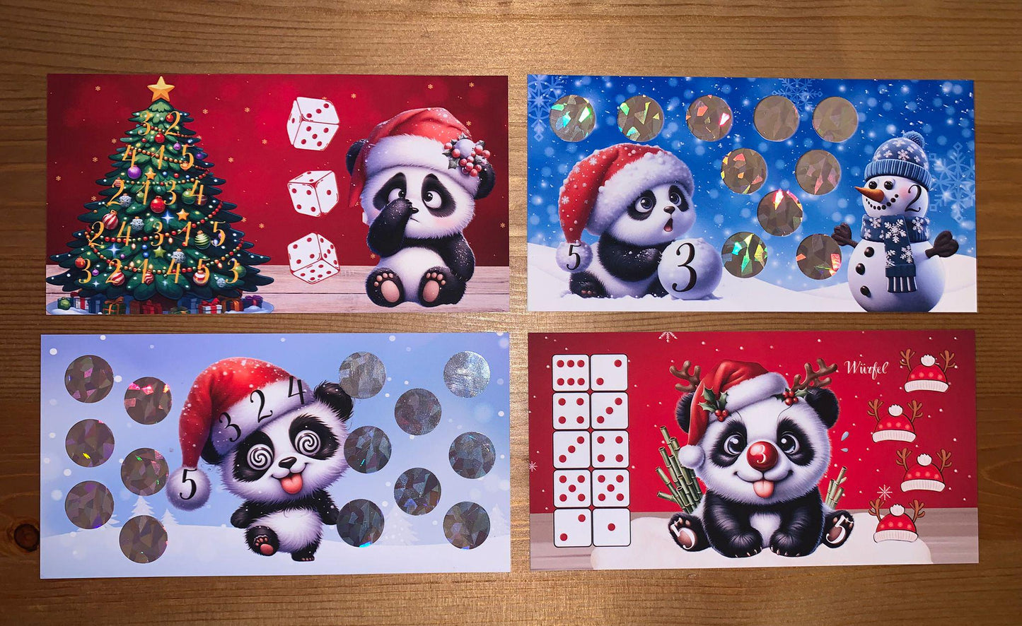 Weihnachtspanda A6 Challenge Budgeting Sparen